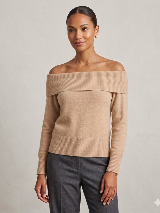 PAIGE Sweaters - PAIGE Off-the-Shoulder Foldover Sweater